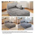 Chaise longue imbottita in peluche