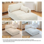 Chaise longue imbottita in peluche