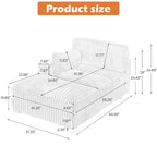 Chaise longue imbottita in peluche