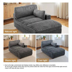 Chaise longue imbottita in peluche