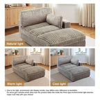 Chaise longue imbottita in peluche