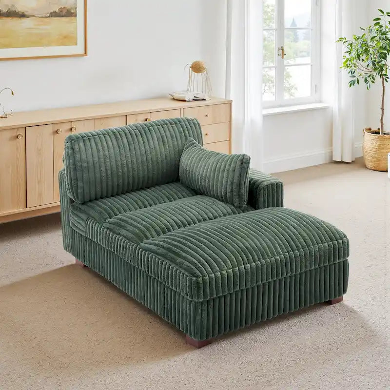Chaise longue imbottita in peluche