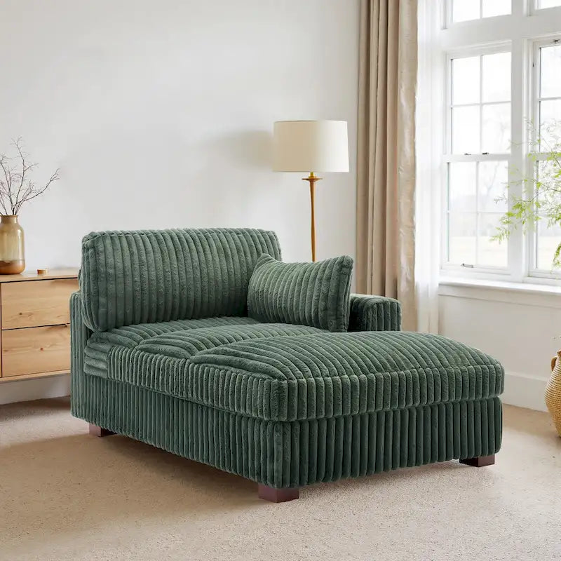 Chaise longue imbottita in peluche