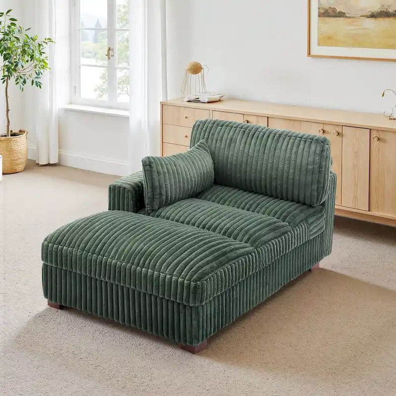 Chaise longue imbottita in peluche