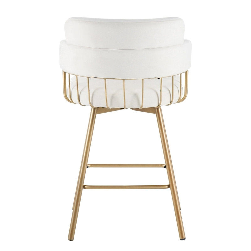 Sgabello da bancone girevole moderno rivestito in velluto con gambe in metallo nero