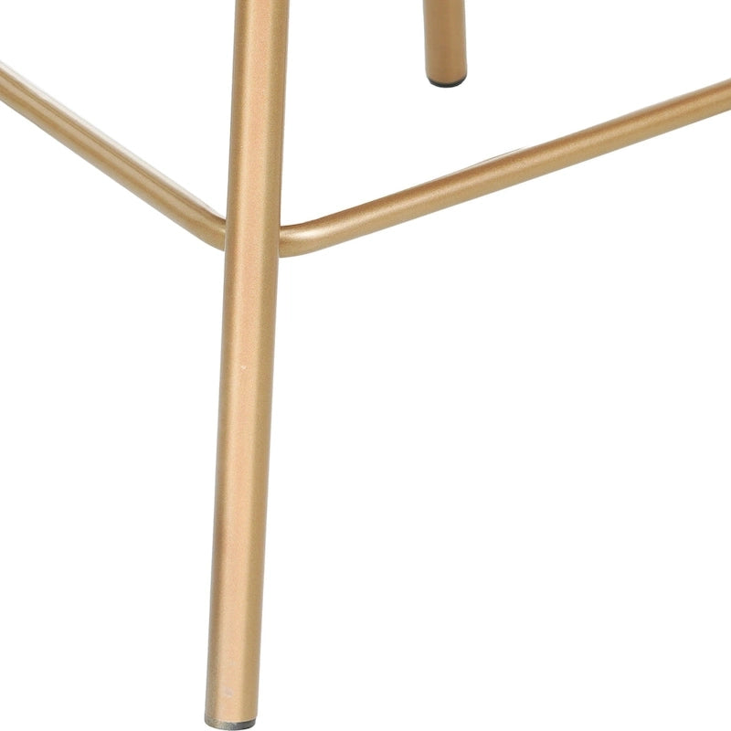 Sgabello da bancone girevole moderno rivestito in velluto con gambe in metallo nero
