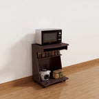 Carrello multiuso Carrello per microonde Carrello da cucina Carrello per computer Un ripiano scorrevole Due ripiani (sgabello non incluso)
