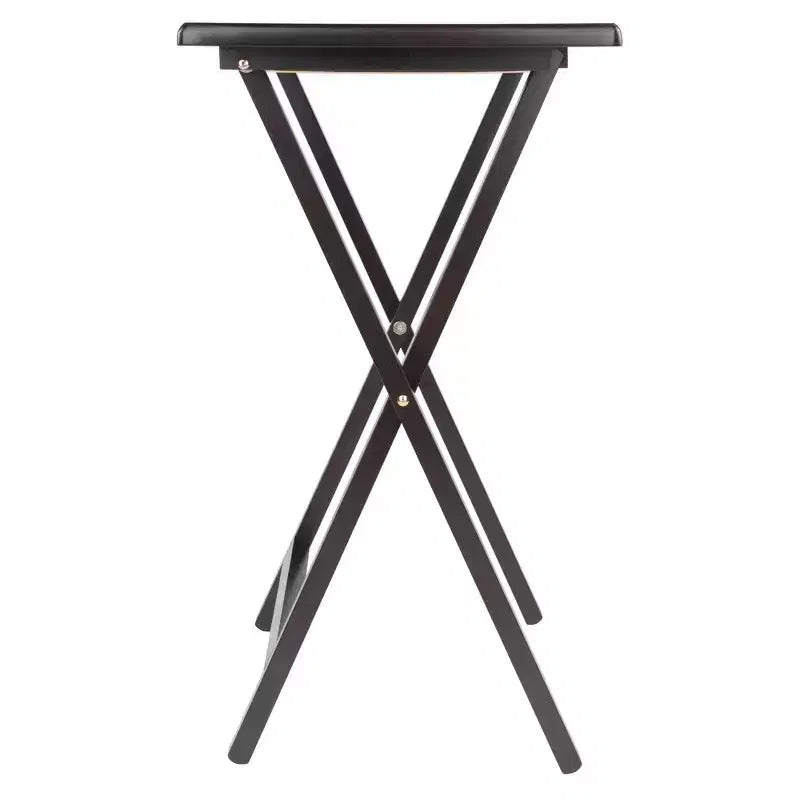 Winsome Set Tavolo da Snack Adriel 5 Pezzi, Caffè: Stile Transizionale, Telaio a 4 Gambe, Legno Composito, Include Carrello Portaoggetti