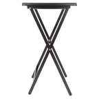 Winsome Set Tavolo da Snack Adriel 5 Pezzi, Caffè: Stile Transizionale, Telaio a 4 Gambe, Legno Composito, Include Carrello Portaoggetti