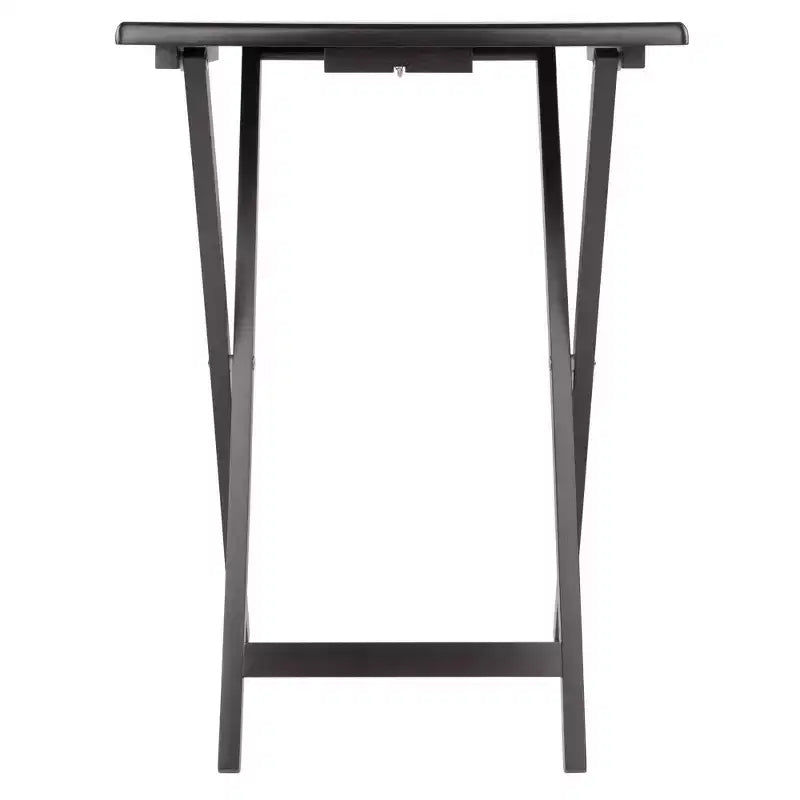 Winsome Set Tavolo da Snack Adriel 5 Pezzi, Caffè: Stile Transizionale, Telaio a 4 Gambe, Legno Composito, Include Carrello Portaoggetti