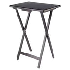 Winsome Set Tavolo da Snack Adriel 5 Pezzi, Caffè: Stile Transizionale, Telaio a 4 Gambe, Legno Composito, Include Carrello Portaoggetti