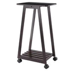 Winsome Set Tavolo da Snack Adriel 5 Pezzi, Caffè: Stile Transizionale, Telaio a 4 Gambe, Legno Composito, Include Carrello Portaoggetti