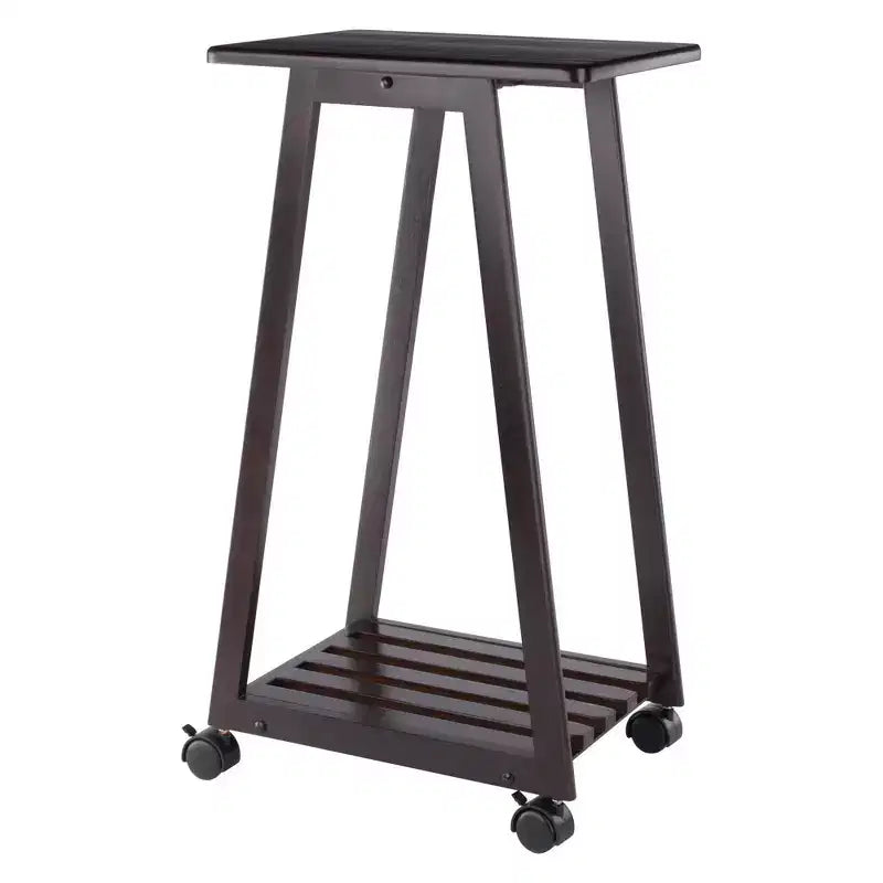 Winsome Set Tavolo da Snack Adriel 5 Pezzi, Caffè: Stile Transizionale, Telaio a 4 Gambe, Legno Composito, Include Carrello Portaoggetti