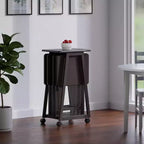 Winsome Set Tavolo da Snack Adriel 5 Pezzi, Caffè: Stile Transizionale, Telaio a 4 Gambe, Legno Composito, Include Carrello Portaoggetti