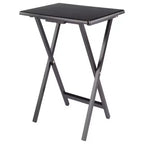 Winsome Set Tavolo da Snack Adriel 5 Pezzi, Caffè: Stile Transizionale, Telaio a 4 Gambe, Legno Composito, Include Carrello Portaoggetti