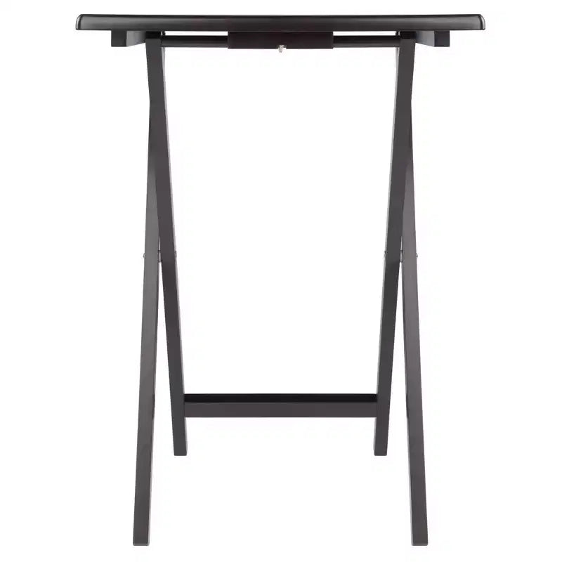 Winsome Set Tavolo da Snack Adriel 5 Pezzi, Caffè: Stile Transizionale, Telaio a 4 Gambe, Legno Composito, Include Carrello Portaoggetti