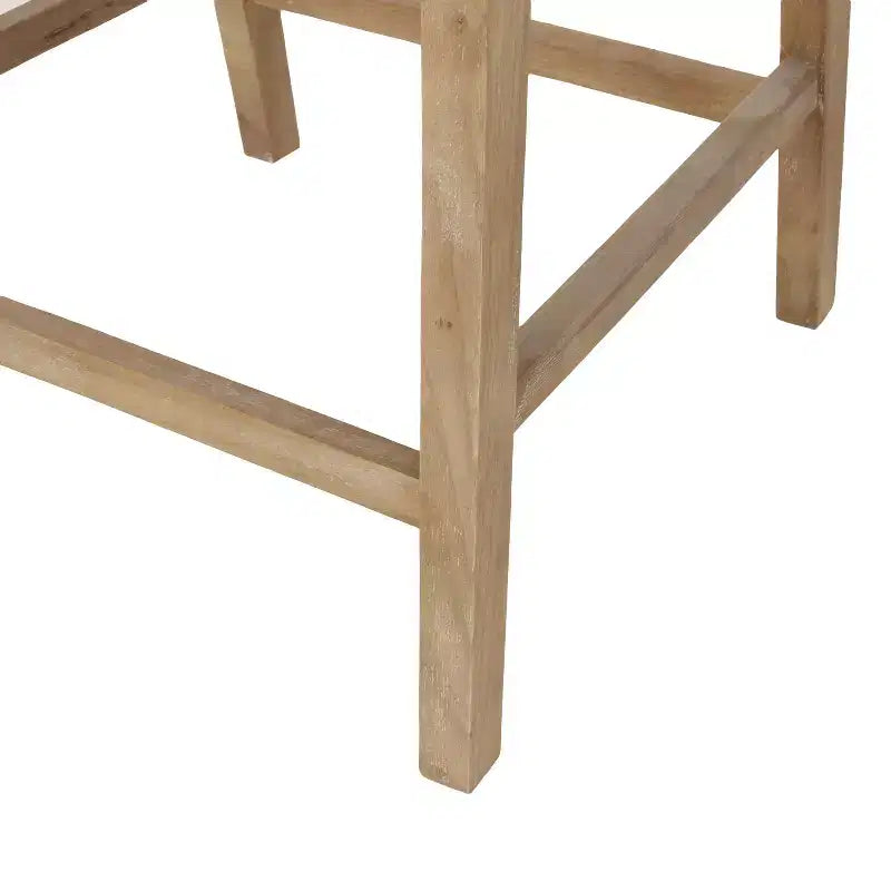 Sgabello da bar imbottito in legno e canna Christopher Knight Home Cataldo, 65 cm, altezza bancone, beige/naturale