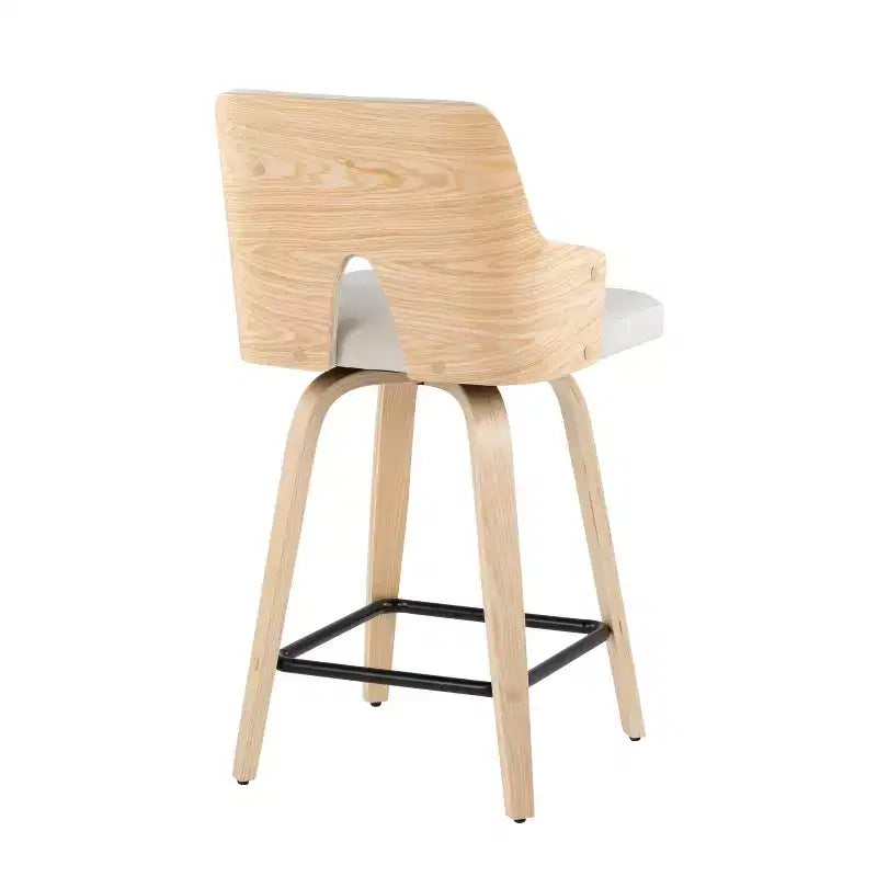 Set di 2 sgabelli da bar Stella altezza bancone: Girevoli, schienale alto, imbottiti - LumiSource