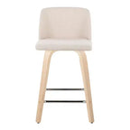 Set di 2 sgabelli da bancone Toriano Natural/Cream/Chrome - LumiSource: Stile scandinavo, Girevole, Imbottito