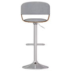 Sgabello da bar girevole regolabile Calinda grigio pietra - WyndenHall