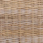 Sgabello da Bar Magy in Rattan e Mogano Bali & Pari, Grigio Kubu/Tortora Rustico