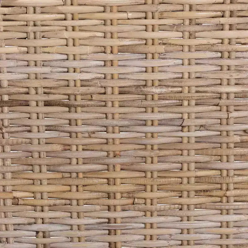 Sgabello da Bar Magy in Rattan e Mogano Bali & Pari, Grigio Kubu/Tortora Rustico