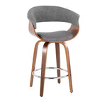 Set di 2 sgabelli da bar vintage moderni ad altezza bancone: girevoli, poggiapiedi, rivestiti in schiuma - LumiSource