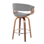 Set di 2 sgabelli da bar vintage moderni ad altezza bancone: girevoli, poggiapiedi, rivestiti in schiuma - LumiSource