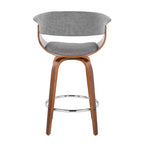 Set di 2 sgabelli da bar vintage moderni ad altezza bancone: girevoli, poggiapiedi, rivestiti in schiuma - LumiSource