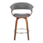Set di 2 sgabelli da bar vintage moderni ad altezza bancone: girevoli, poggiapiedi, rivestiti in schiuma - LumiSource