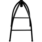 Sgabello girevole regolabile Urban Port 30-35" in stile industriale con schienale e diverse opzioni di altezza Marrone/Nero