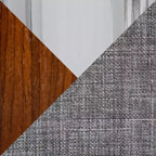 Set di 2 sgabelli da bar vintage moderni Noce/Cromo/Grigio chiaro - LumiSource