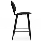Set di 2 sgabelli da bar WyndenHall Skyla altezza bancone grigio antracite: Dettaglio a rombi trapuntato, Struttura in compensato, Imbottitura in schiuma