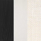 Nathan James Bailey Sgabello da bar con schienale curvo, altezza bancone, legno nero rovere rattan bouclé crema: Elegante seduta da 61 cm, struttura in legno di gomma