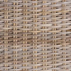 sgabello da bar ad altezza bancone bali & pari Toby in rattan e legno di mogano grigio Kubu/tortora rustico
