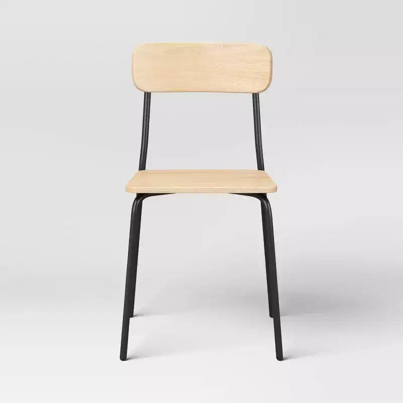 Set di 2 sedie da pranzo in legno con base in metallo naturale - Room Essentials™