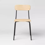 Set di 2 sedie da pranzo in legno con base in metallo naturale - Room Essentials™