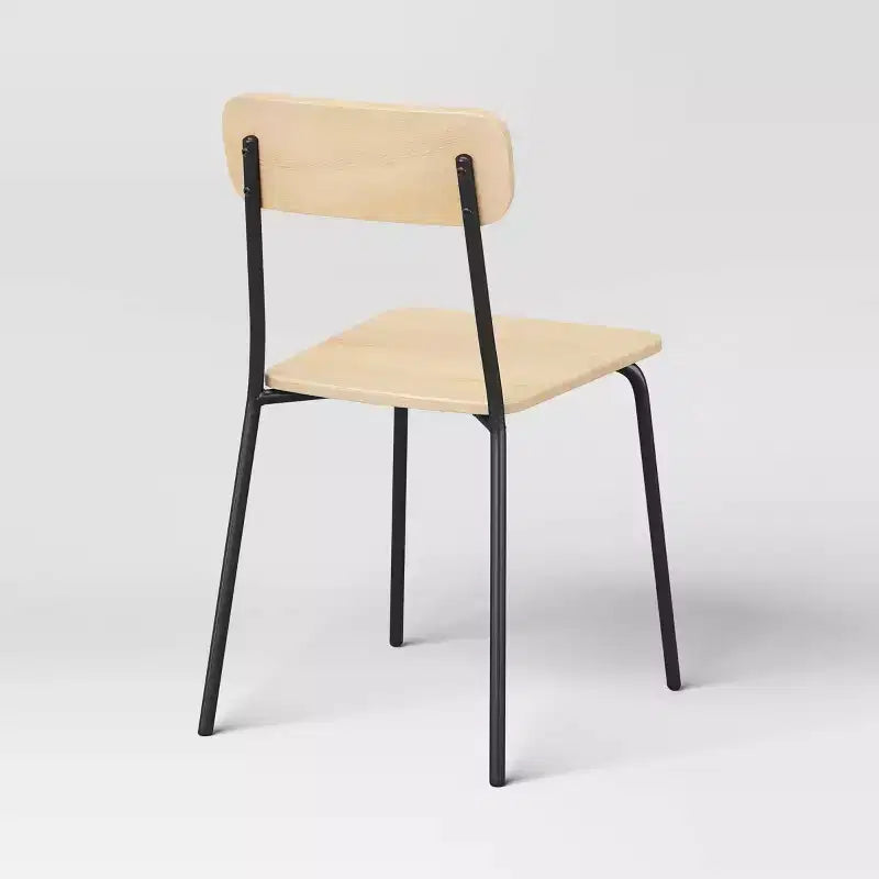 Set di 2 sedie da pranzo in legno con base in metallo naturale - Room Essentials™