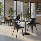 LumiSource Set di 2 sedie accentate in tessuto bicolore Outlaw, metallo nero/PU nero/grigio