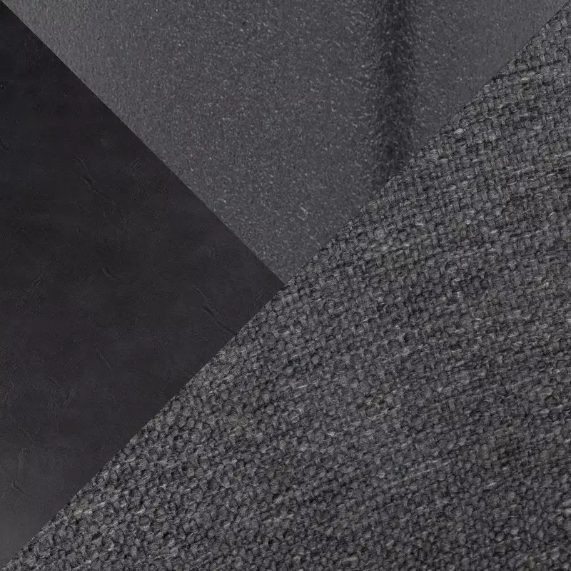 LumiSource Set di 2 sedie accentate in tessuto bicolore Outlaw, metallo nero/PU nero/grigio