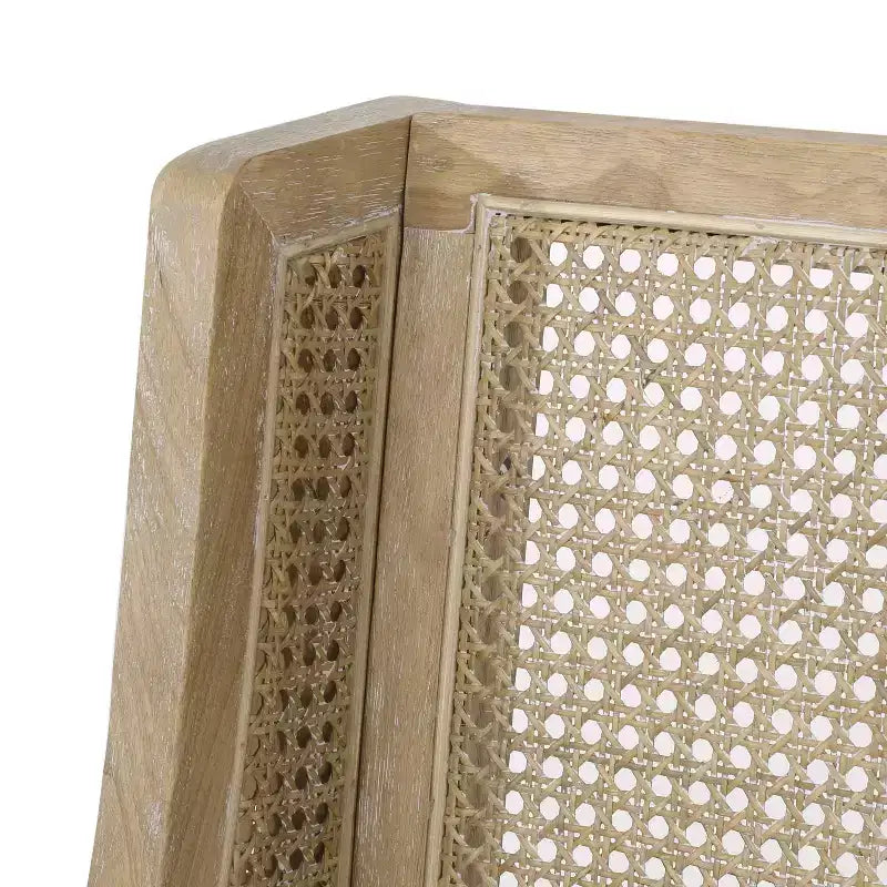 Christopher Knight Home Set di 2 Sedie da Pranzo Imbottite Maurers in Rattan e Legno Beige/Naturale