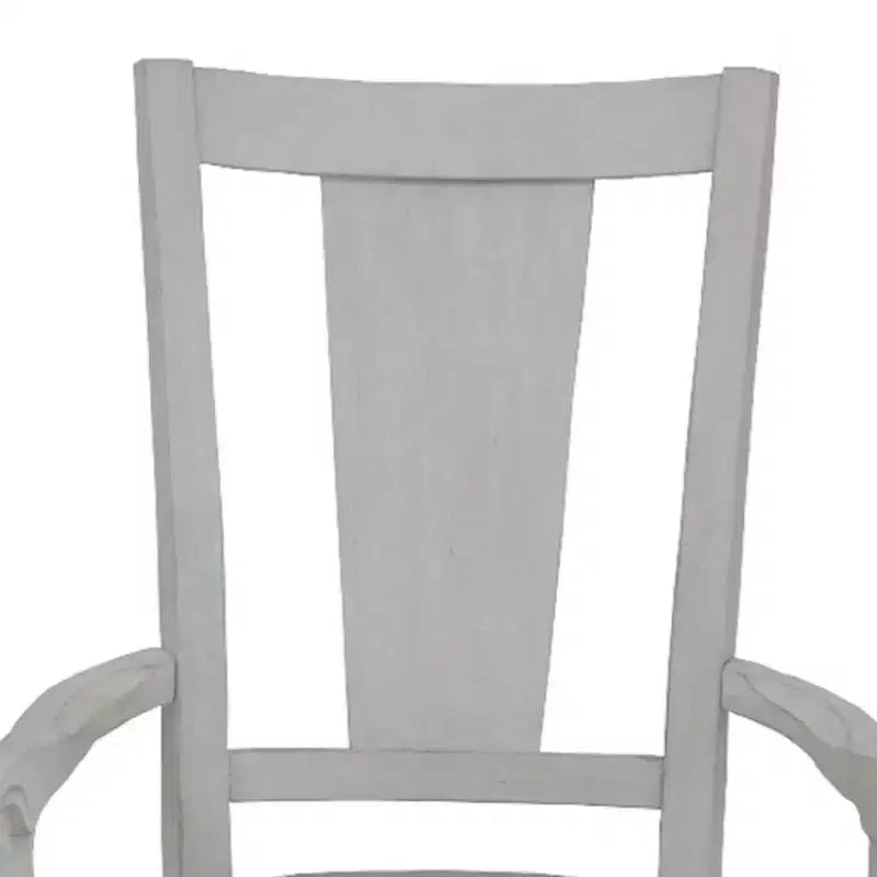 Sedia da pranzo Katia Acme Furniture in lino grigio chiaro/finitura bianco anticato