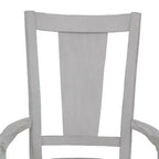 Sedia da pranzo Katia Acme Furniture in lino grigio chiaro/finitura bianco anticato