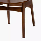 Baxton Studio, set da 2 sedie da pranzo Hesper in legno e rattan, noce scuro/marrone chiaro: metà secolo, schienale a mezzaluna, gambe angolate