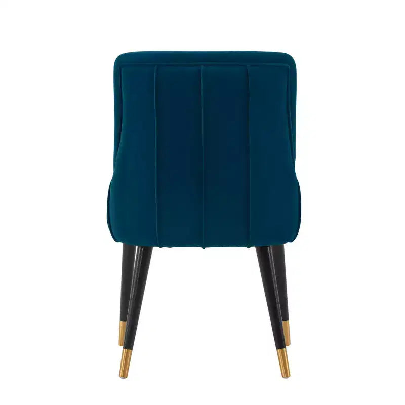 Set di 2 sedie da pranzo Eda moderne in velluto imbottite blu notte - Manhattan Comfort