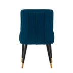 Set di 2 sedie da pranzo Eda moderne in velluto imbottite blu notte - Manhattan Comfort