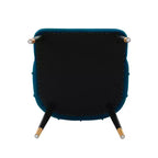 Set di 2 sedie da pranzo Eda moderne in velluto imbottite blu notte - Manhattan Comfort