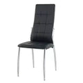 Brassex Set of 4 Orion Dining Chairs Black