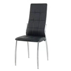 Brassex Set of 4 Orion Dining Chairs Black