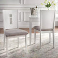 Lifestorey Set of 2 Diamond Contemporary Dining Chair White/Gray